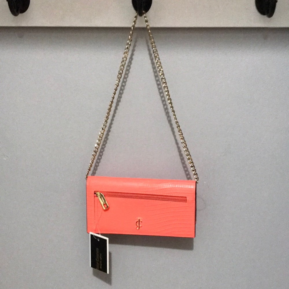 Juicy couture hot pink wallet with removable chain